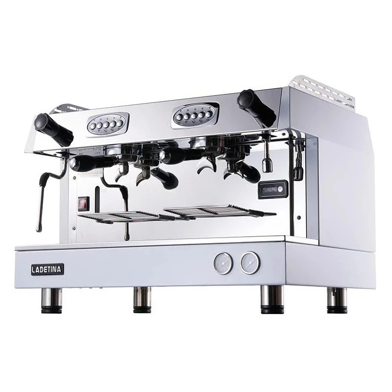 Commercial Coffee Machine Semi-Automatic Espresso Coffee Maker Grinder Double-headed Italian Home Coffee Maker
