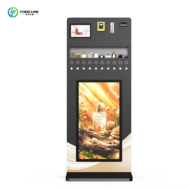 Outdoor Perfume Spray Vending Machine with Payment System Credit Card Banknotes 24/7 Cloud Management