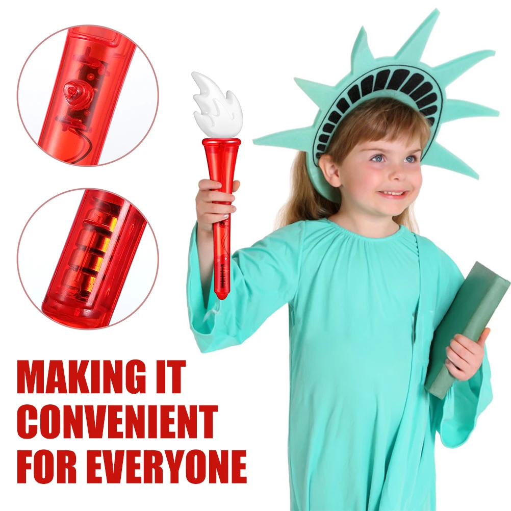 

2Pcs LED Glow Torch Prop Vivid Color Light Up Wand for Parties Festivals Concerts Easy Hold Flashing Lighting Effects