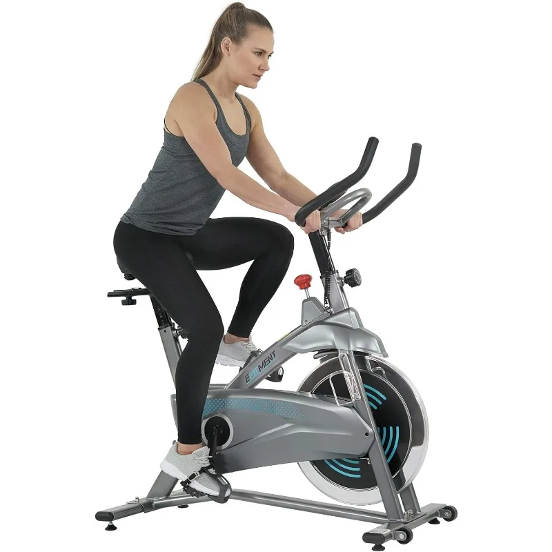 

EFITMENT Indoor Cycling Bike, Magnetic Resistance Belt Drive Exercise Stationary Cycle w/ Digital Monitor, Pulse Grips, Ipad