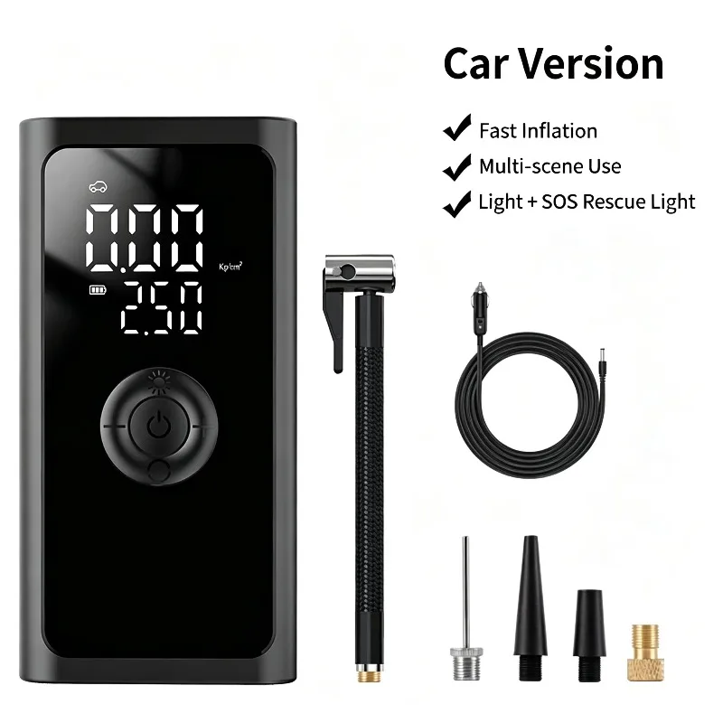 Car Air Pump, Cigarette Lighter Air Pump, 150Psi Fast Air Pump, High-Performance Inflator, with Led Digital Display,