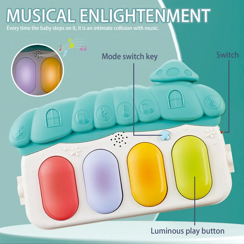 아기 체육관 놀이 매트, 조기 교육 발달 발 피아노, 아기 음악 활동 매트, 유아용