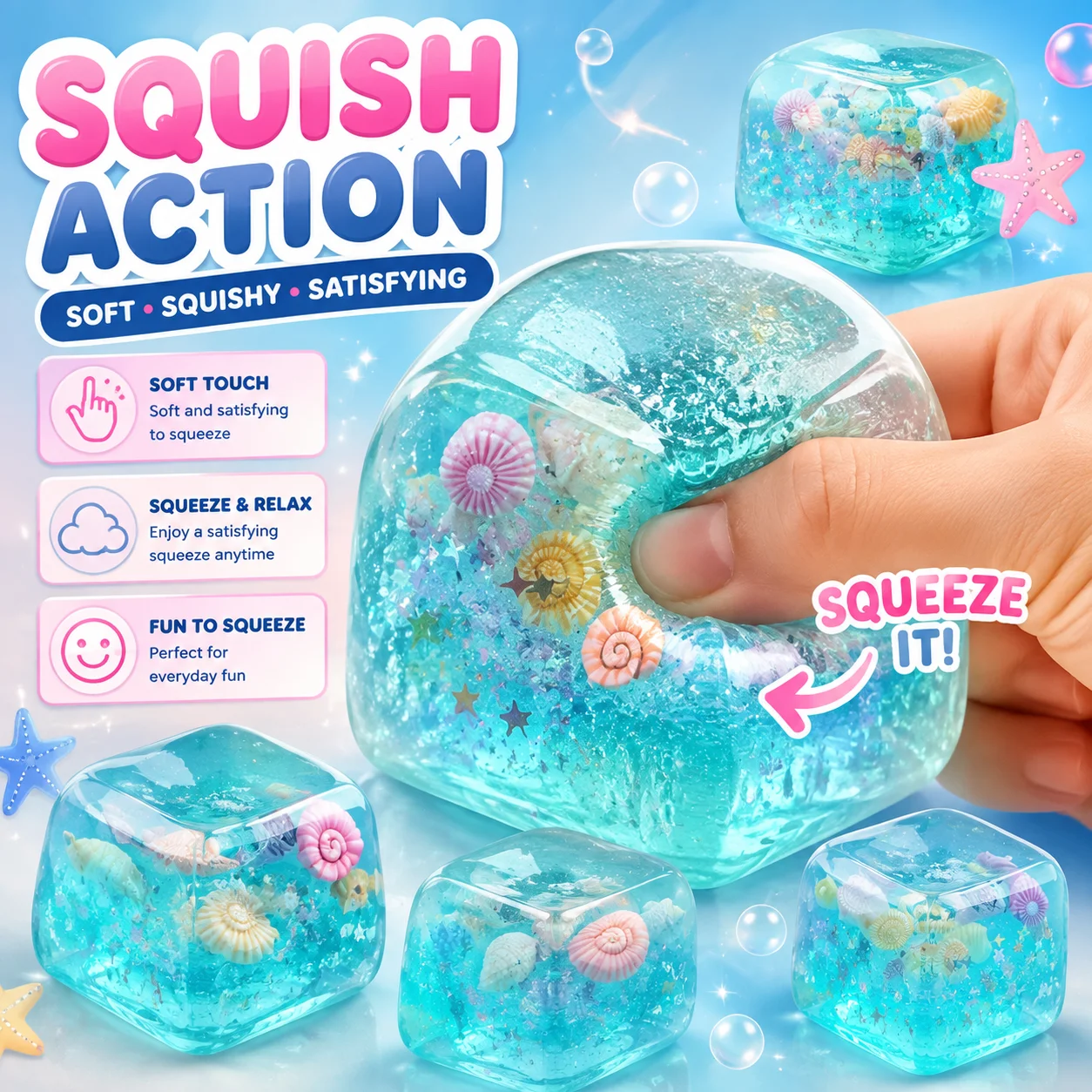 Here is an optimized title for your consideration: 3D Cartoon Squishy Stress Relief Toy Realistic Pirate Shell Doll Endless