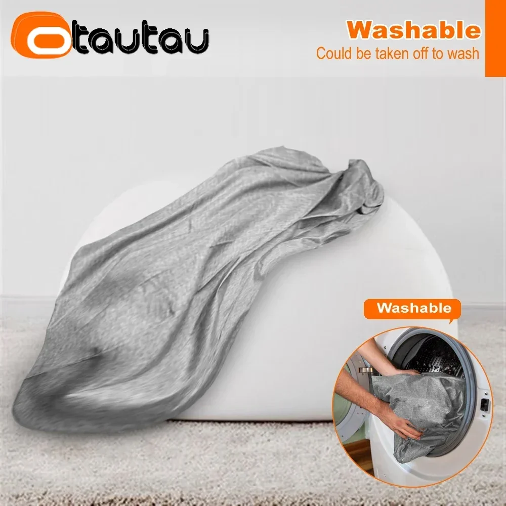 OTAUTAU الكبار D85cm أريكة بين باج مع حشو كبير القطن الكتان كسول كيس القماش غرفة نوم كرسي نفخة الاسترخاء صالة الأريكة DD002 #5