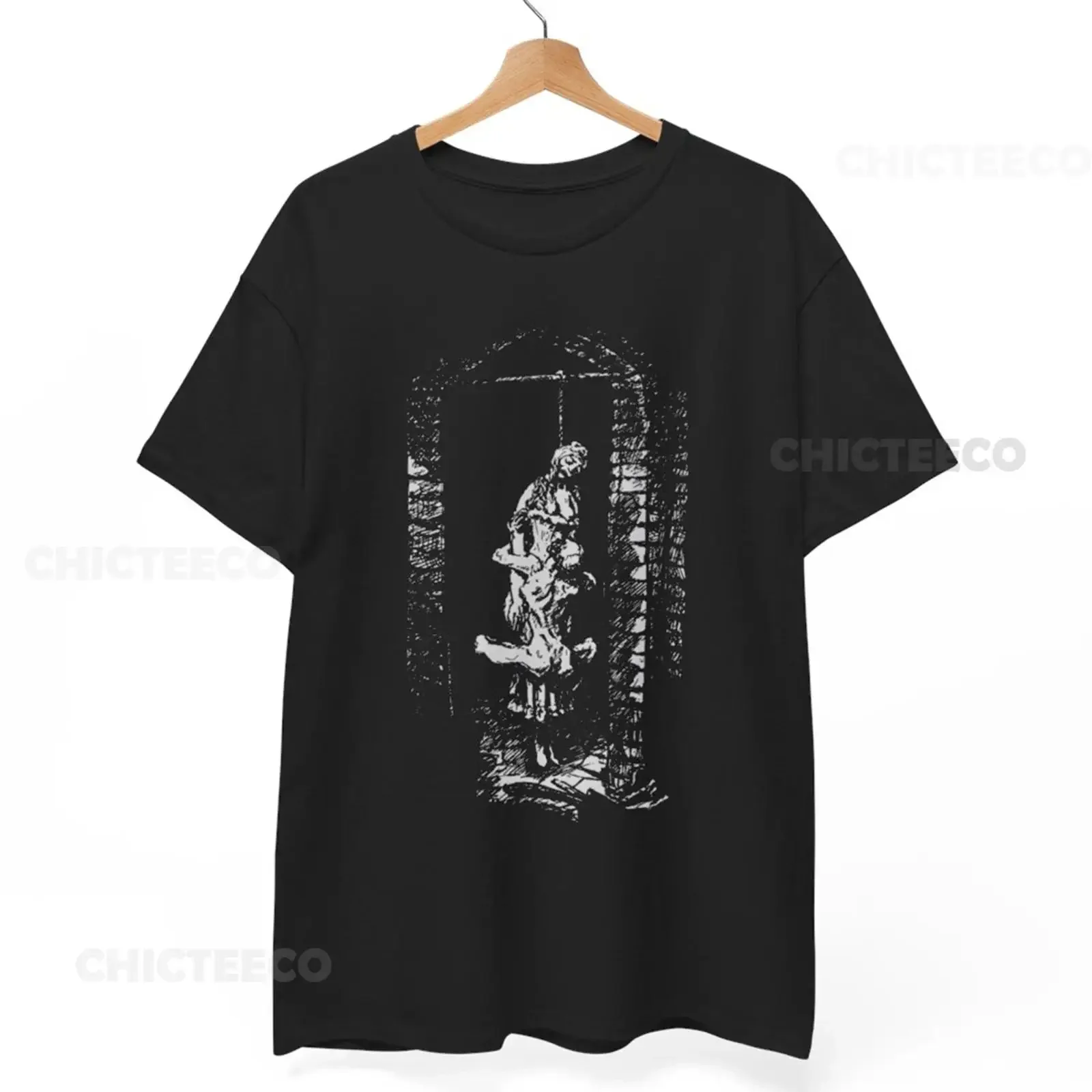 In the Basement T Shirt Alfred Kubin Vintage Gothic Art tee vintage Washed Unisex homme Comfortable streetwear