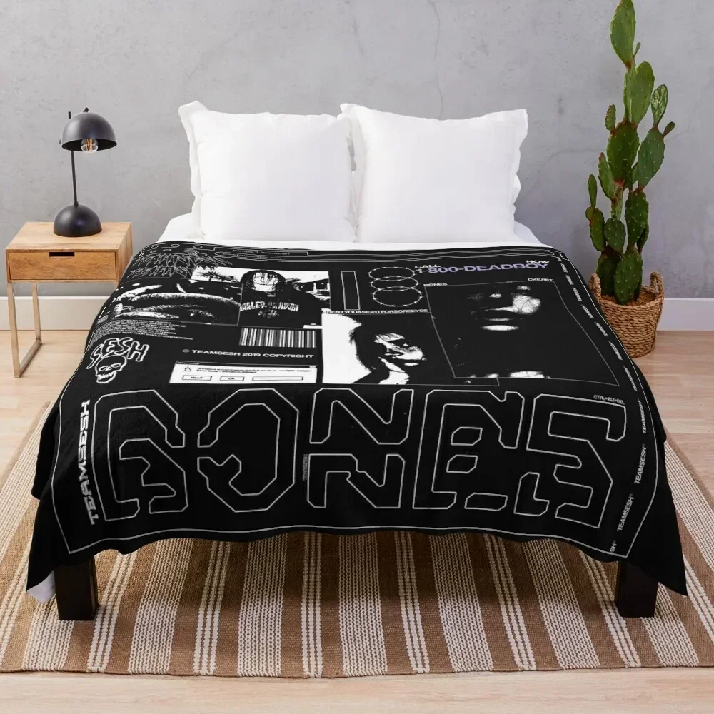 

1-800-DEADBOY BONES ART Throw Blanket Stylish Decor Blanket Gift for Friends Roommate