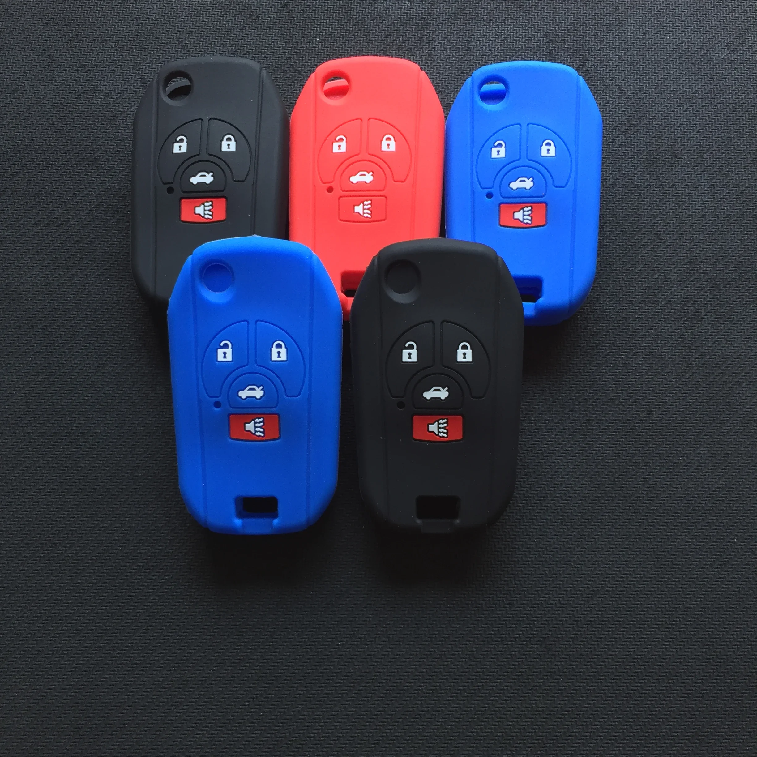 Silicone Modified Flip Remote Key Shell Case For Nissan Sylphy Cube Juke Rogue Micra Qashqai Altima Maxima Sentra Versa 4 Button