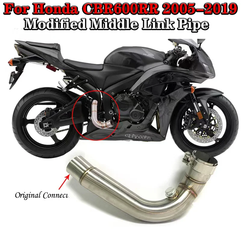 

For Honda CBR600RR F5 2005-2017 2018 2019 Motorcycle GP Exhaust System Escape Modified Middle Link Pipe Slip On Stock Muffler