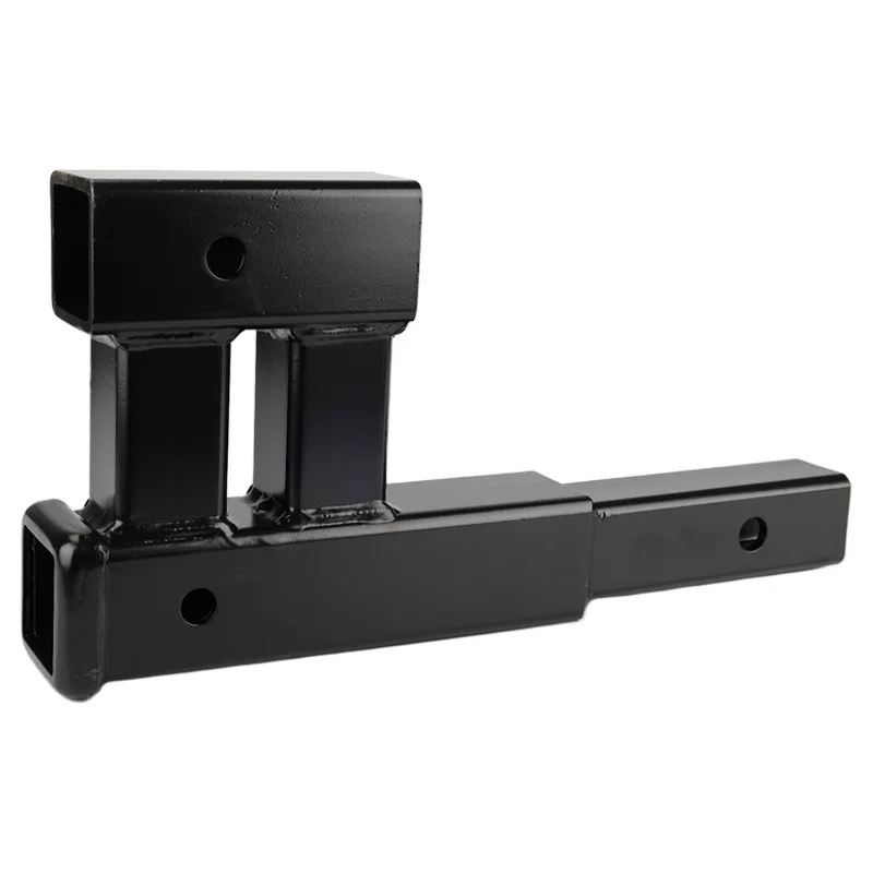 Heavy Duty Off-Road Tow Receiver Dual Pipe Extension Bar Trailer Hook Bracket RV Towing Mod Parts