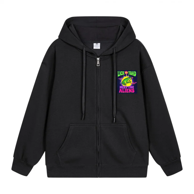 

Men's Zip-Up Hoodie Colorful Alien Design On Hoodie New Style Casual Couples’ Style Casual and Loose