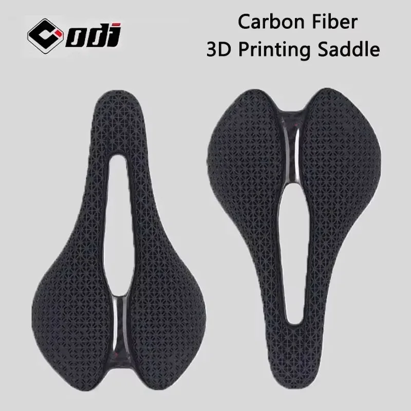 

ODI X8 Carbon Fiber 3D Printing Bike Saddle Ultra-Light Honeycomb Cushion Soft Seat for Road Bike/MTB/Racing Bicycle Types