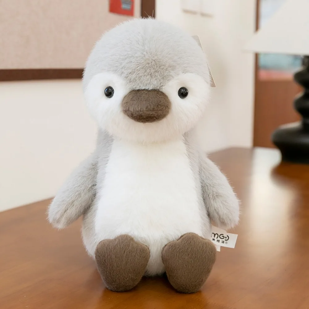 Animales de perro de algodón PP, pingüino interactivo esponjoso, Animal relleno, cómodo, hecho a mano, gran ganso blanco simulado