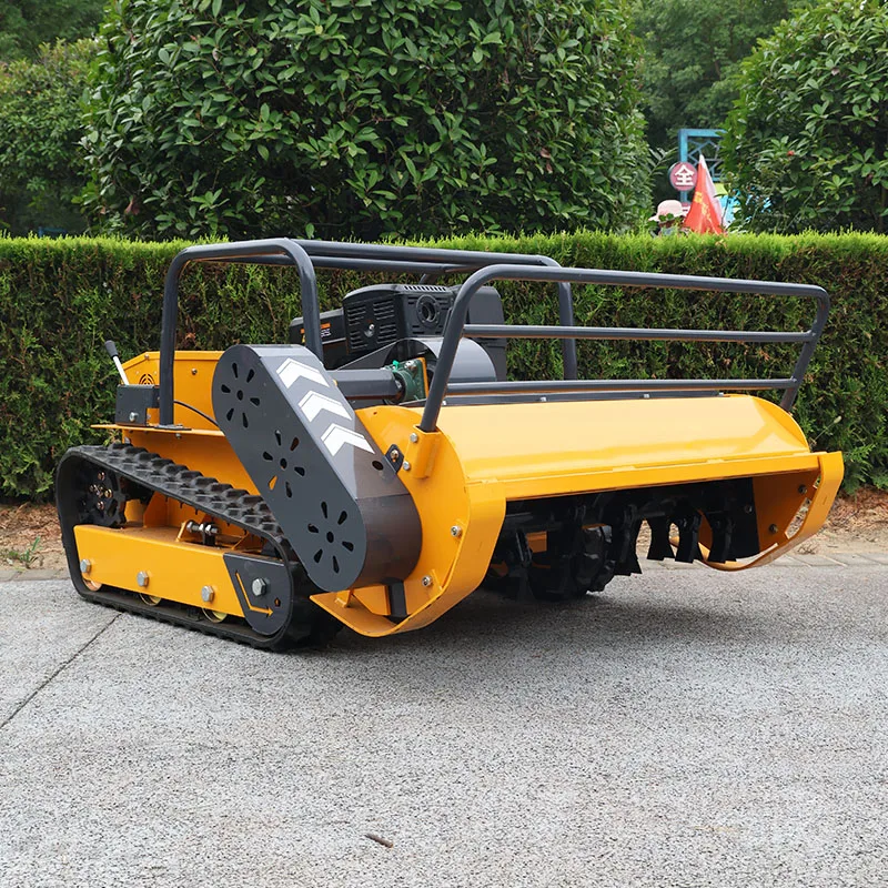 Customized Autonomous remote controlled flail mower  Wireless Remote Mower Petrol Powered for Park Greenbelt Maintenance