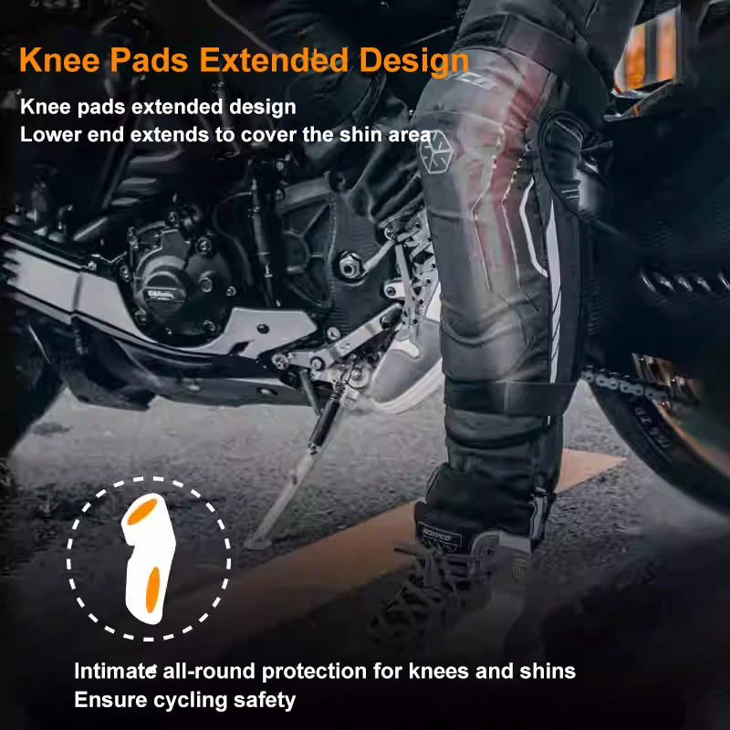 SCOYCO دراجة نارية منصات الركبة شتاء دافئ دراجة نارية الركبة حماية والعتاد سميكة CE2 مستوى مكافحة سقوط حراس السلامة منصات الركبة الجبلية