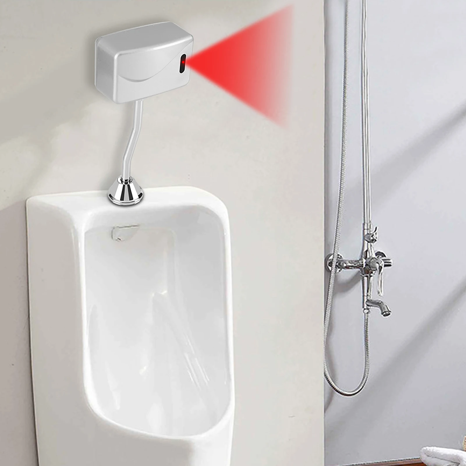 Toilet Urinal Valve Bathroom Toilet Exposed Wall Mounted Automatic Sensor Touchless Urinal Flush Valve  6V Sensor Urinal Valve