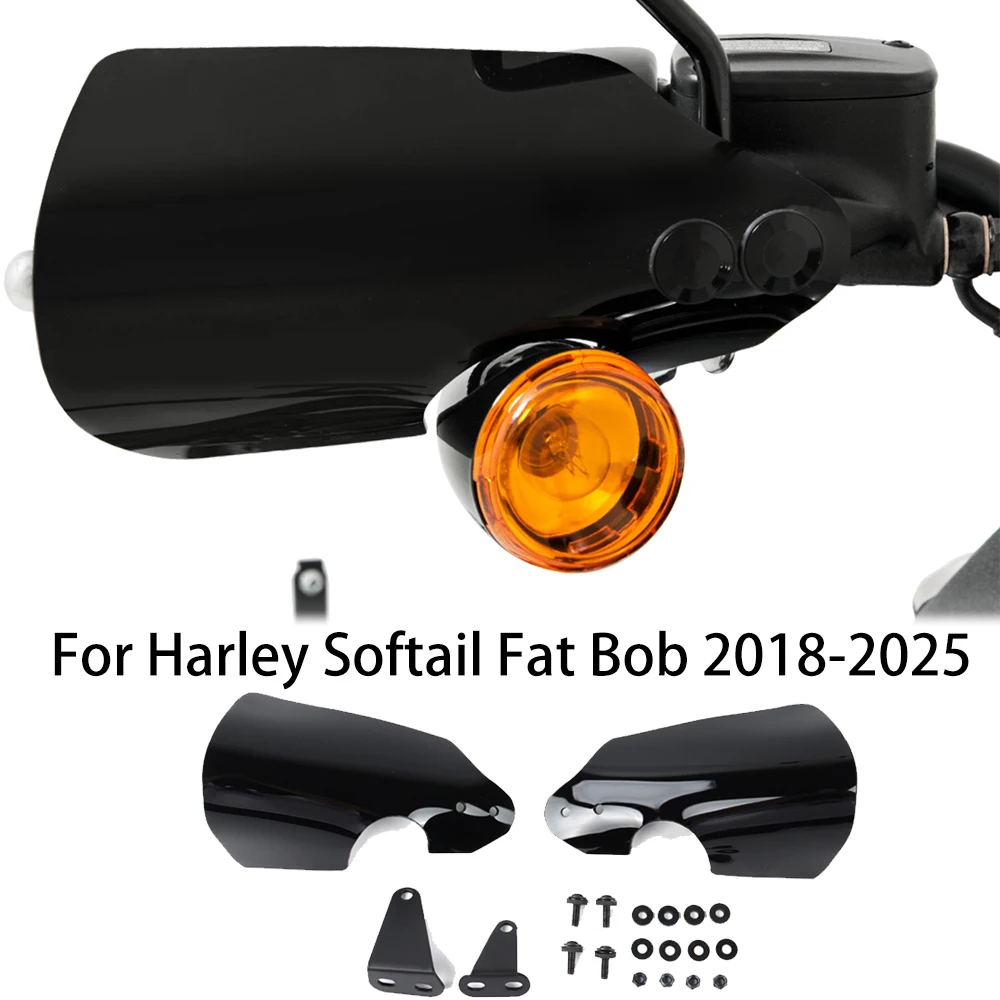 

New Hand Guards for Harley Fat Boy/Fat Bob/Road King Slim/Sport Glide/Low Rider S - Motorcycle Wind Protectors, Universal Fit,