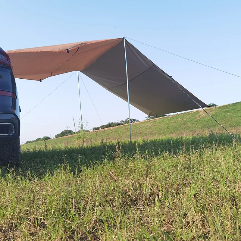 Imagem -02 - Abrigo do Carro Sombra Acampamento Lado Telhado do Carro Superior Tenda Toldo à Prova Impermeável Água uv Portátil Barraca de Acampamento Automóvel Telhado Chuva Dossel