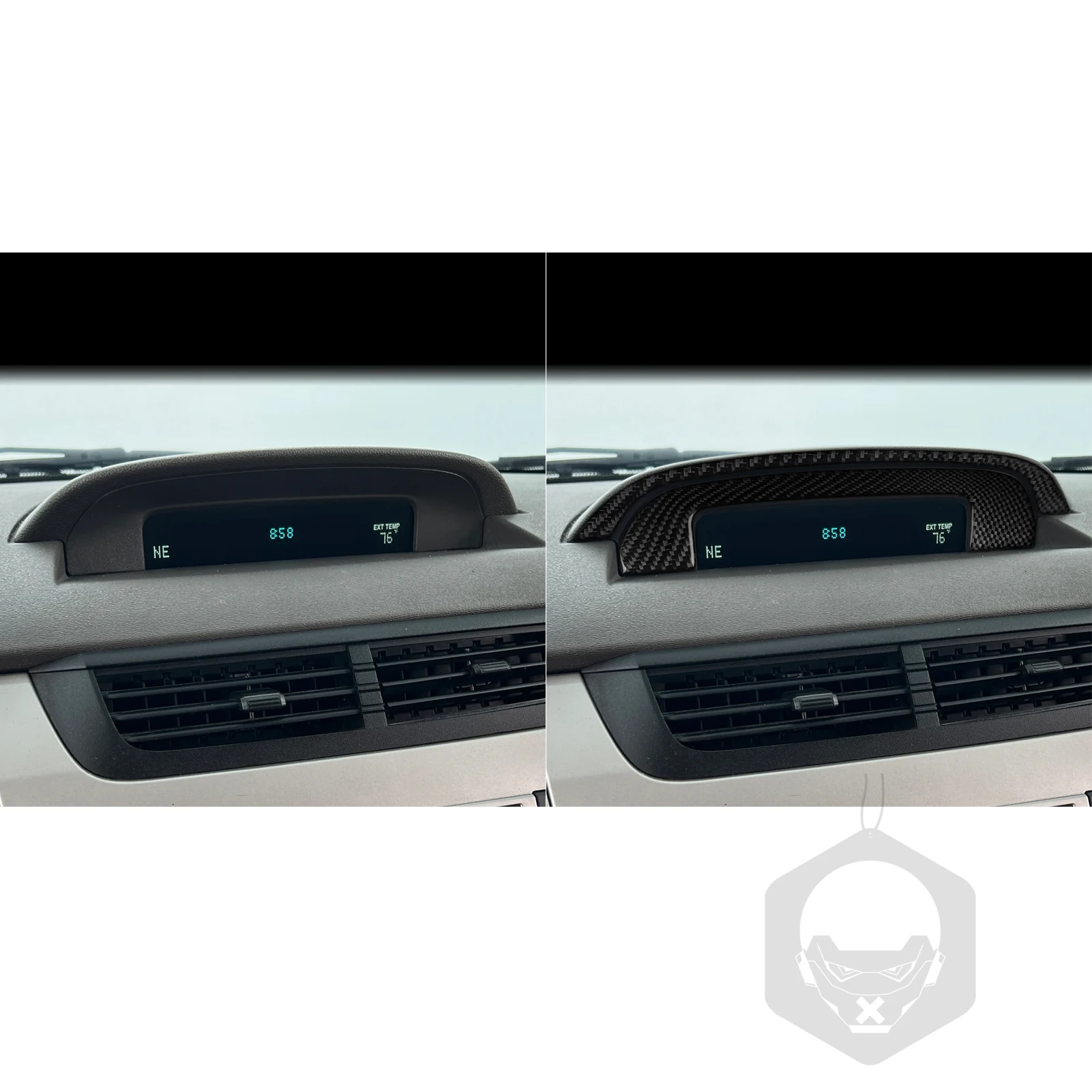 For Ford Focus S SE SES SEL 2008-2011 Car Interior Trim Accessories Real Carbon Fiber Stickers Upper Central Air Vent Display