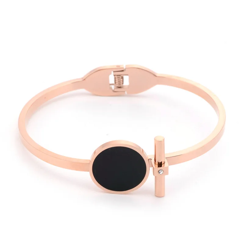 Circular Black Luxury Bracelet Women Bracelet For Women Stainless Steel Bracelets Set Summer Fashion Jewelry Accessory