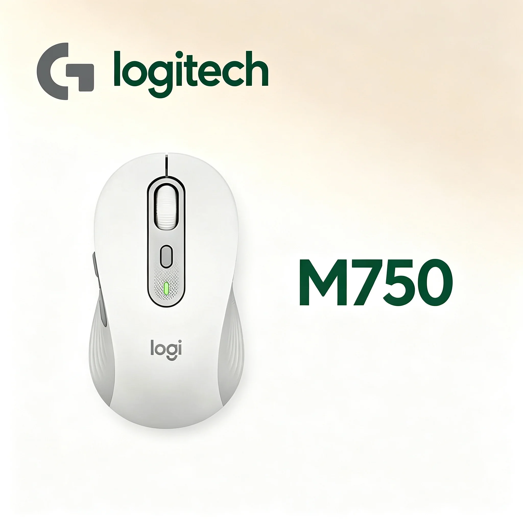 Logitech M750 Easy‑Switch 3‑Device Wireless Mouse,Tunable Max 4000 DPI,Contoured Ergonomic Grip For Daily Work Desktop Notebook