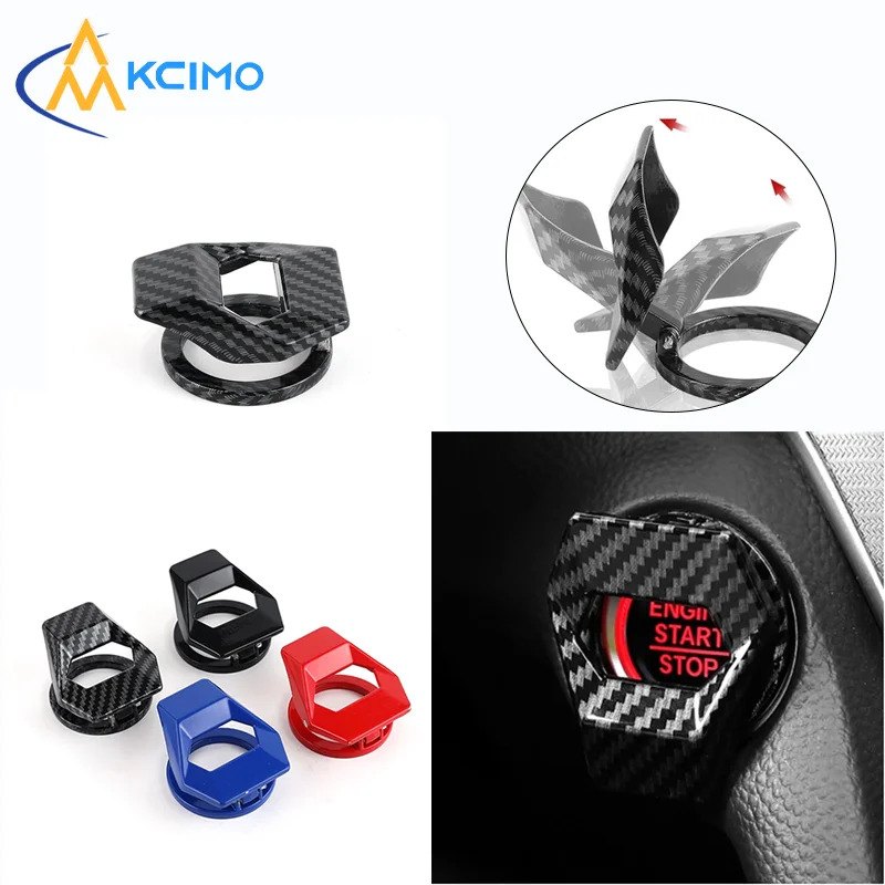 Zinc Alloy Car One-Key Engine Start Stop Button Cover, Decorative Push Button Sticky Protector Trim, Auto Interior Styling