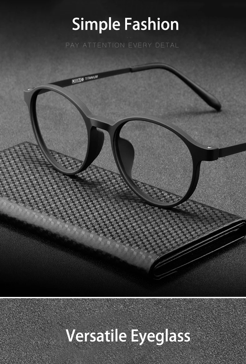 KOCOLIOR 1935 Ultraleichte Gummi Titan Runde Photochrome Anti Blau Licht Lesebrille Für Mann Frau Presbyopie Brille – Detail 2