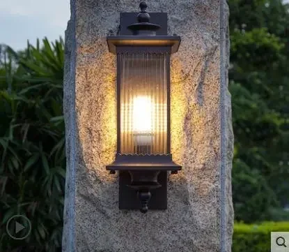 Simple wall lamp outdoor waterproof doorway garden lamp outdoor terrace corridor wall hanging villa led balcony lamp