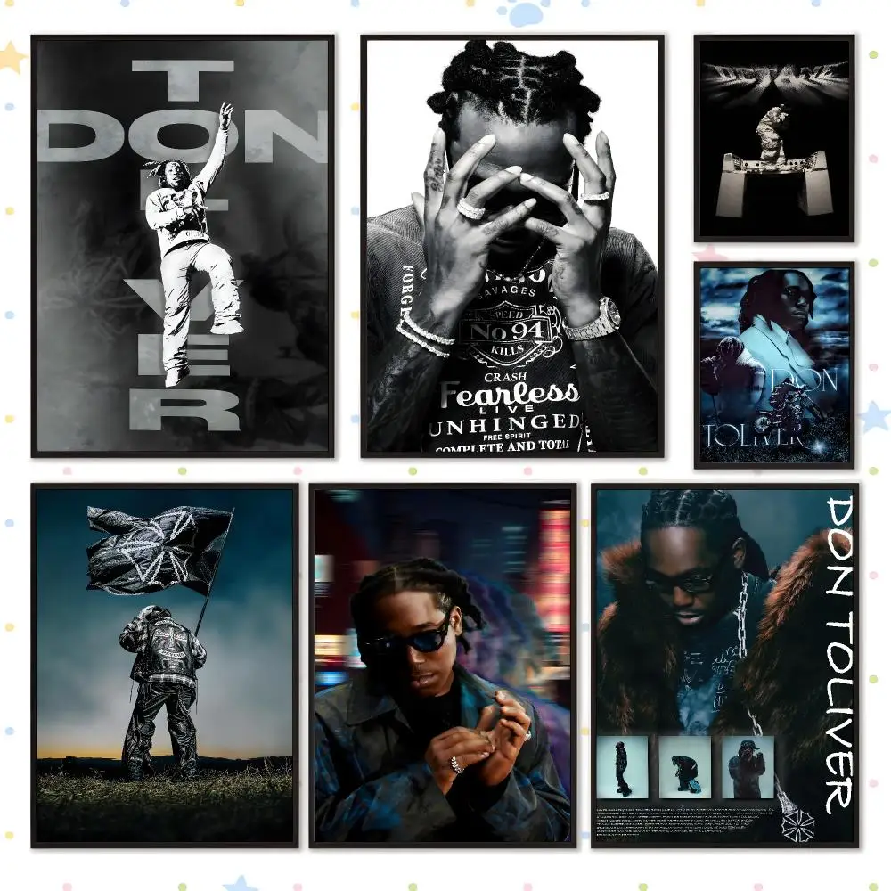 Music Popular Modern TV Don Toliver Poster HD Waterproof PP Self Adhesive Aesthetic Bedroom Dorm Gaming Room Home Decor Gift