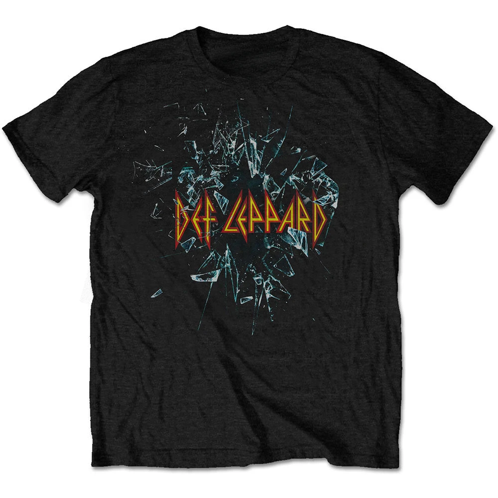 Camiseta Def Leppard Shatter Band, camiseta gráfica de algodón para hombres y mujeres, ropa de calle de verano