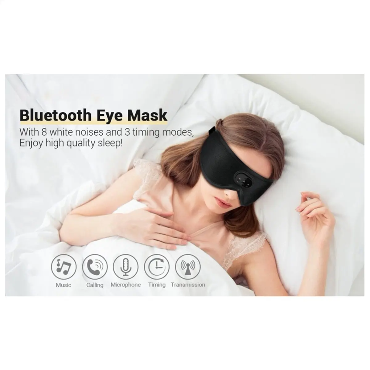 [NEW] 3D Bluetooth Sleeping Mask Headphones Eye Mask Comfortable Wireless Music Sleep Mask Noise Reduction Blackout Sleep Mask