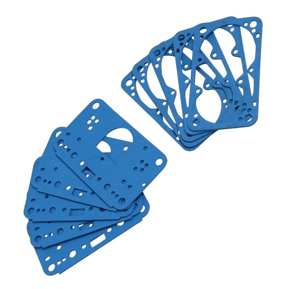 For Holley Carburetor Fuel Bowl Metering Block Gasket Kit For QFT 8-2003 10Pack Garden Power Tool Accessories For Outdoor Garden