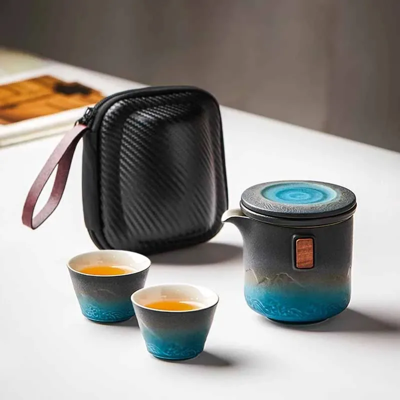 

Luxury Ceramic Mugs Vintage Coffee Cups Outdoor Travel Portable Tea Cups with Bag Personalized Handmade Gift Ideas for Friends