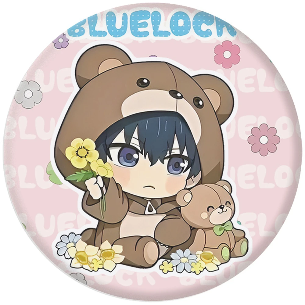 58mm Anime BLOCCO BLU Lsagi Yoichi Mikage Reo Bachira Meguru COSTUME Cosplay Distintivo Pin SPTE Spilla in banda stagnata ﻿   Prop Gilf