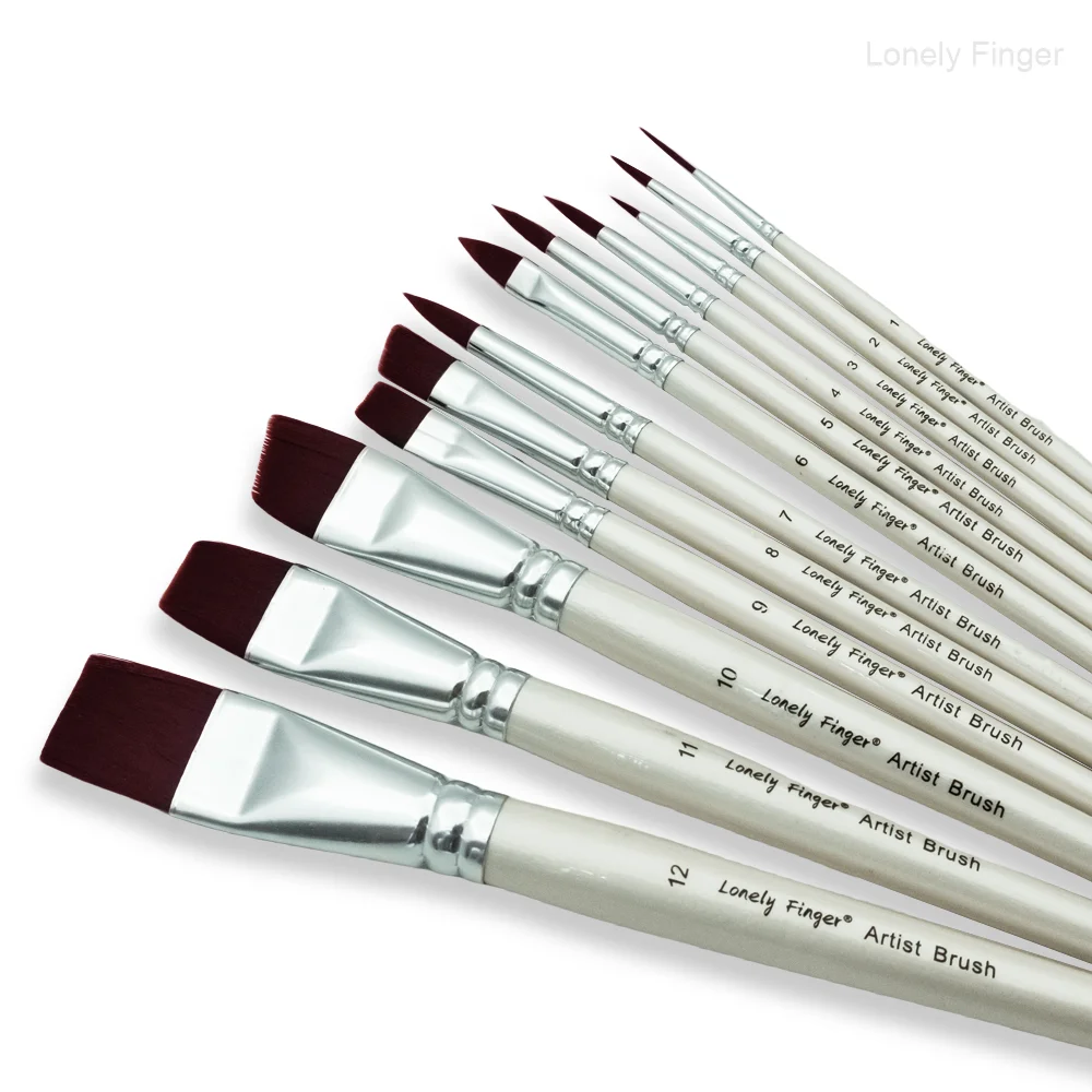 

Face Paint Brushes, 12PCS Artist Acrylic Paint Brush Set for Face Body Shoe Painting, Ideal for Chrismas Halloween Cosplay Party