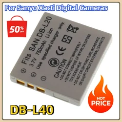 For Sanyo Xacti Digital Cameras VPC CA6OR CA65 CA8 CA9 CG6 CG9 CG65 E1 E2 E6  Battery DB-L40 L20A L20AU Camcorders Battery