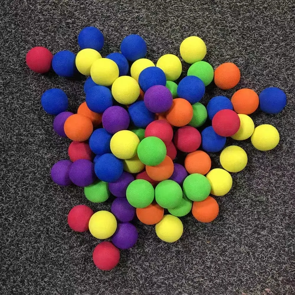 100 Pieces Game Refill Balls, 1.1 inch / 2.8 cm EVA Soft Foam Balls, Foam Ball Bullets for Gun Toy