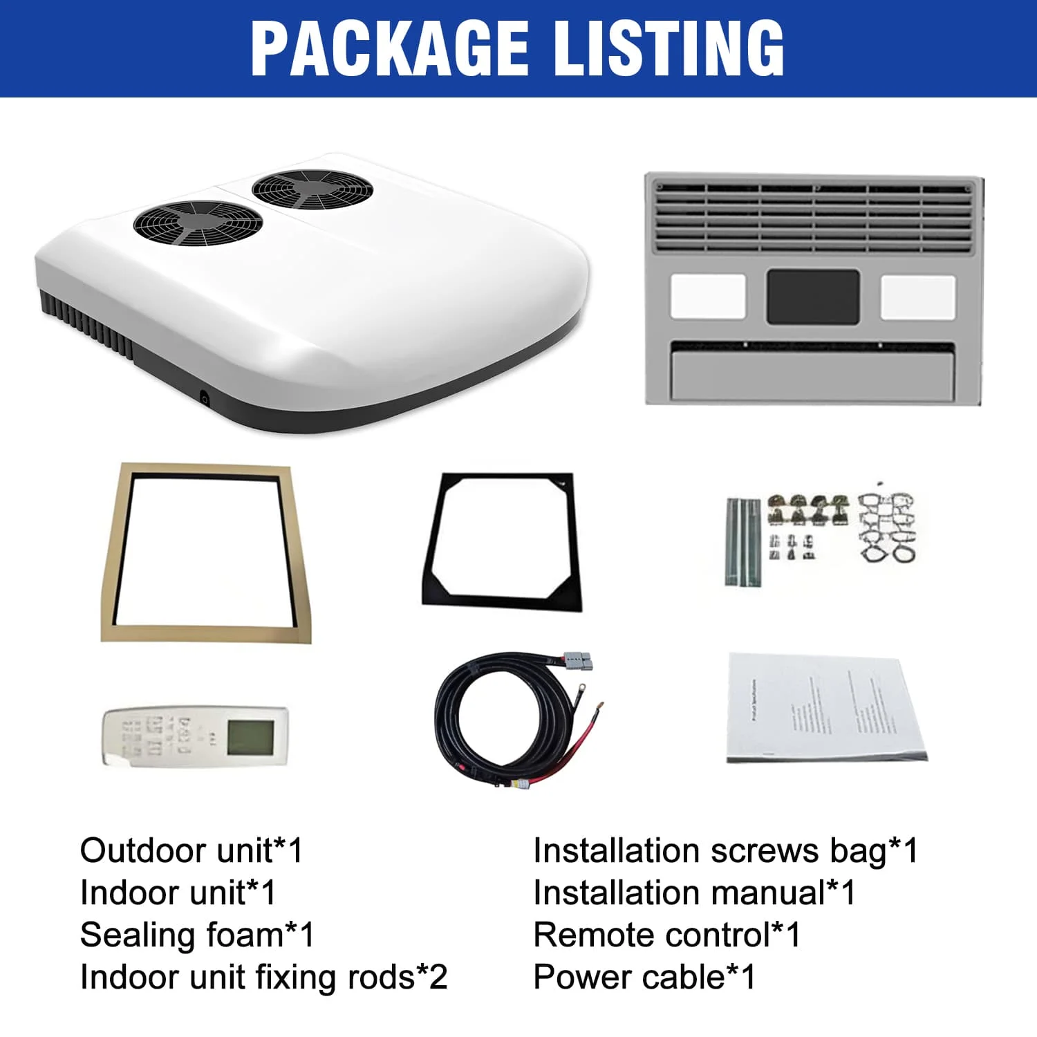 Treeligo 12 فولت 8500BTU مكيف هواء كهربائي رائع RV على السطح مواقف السيارات التيار المتناوب لشاحنة متنقل حافلة قارب شاحنة تخييم طاقة جديدة #4