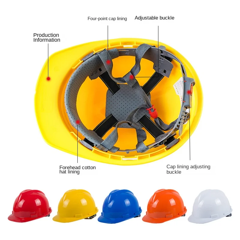 Summer Anti Smashing Full Brim Safety Helmet V-shaped Breathable Sun Protection Construction Site Collision Prevention