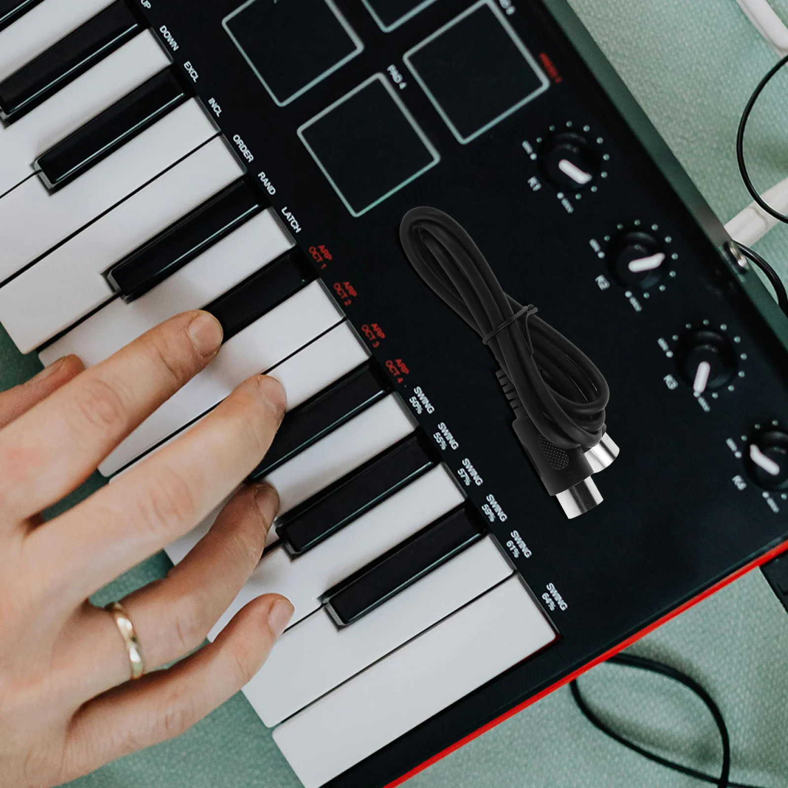 

Connection 5-Pin Audio For Keyboard Synthesizer Digital Piano Electronic Drum Instrument 1 Meter Flexible Durable Pvc Midi