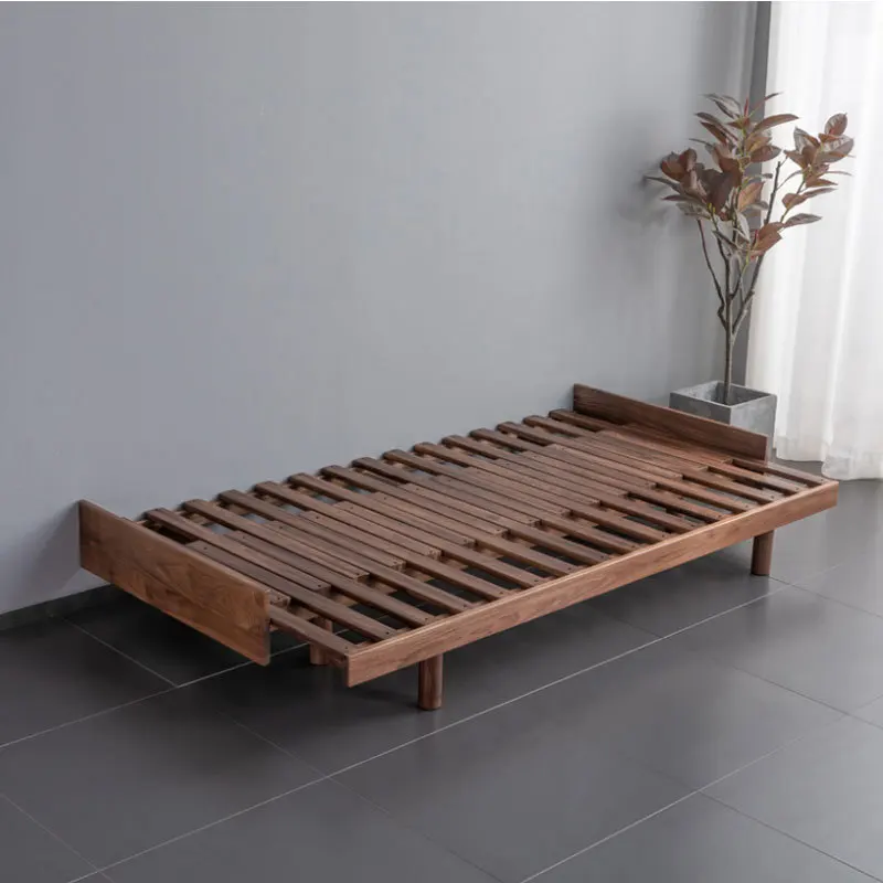 

Customizable black walnut living room sliding sofa bed tatami bed