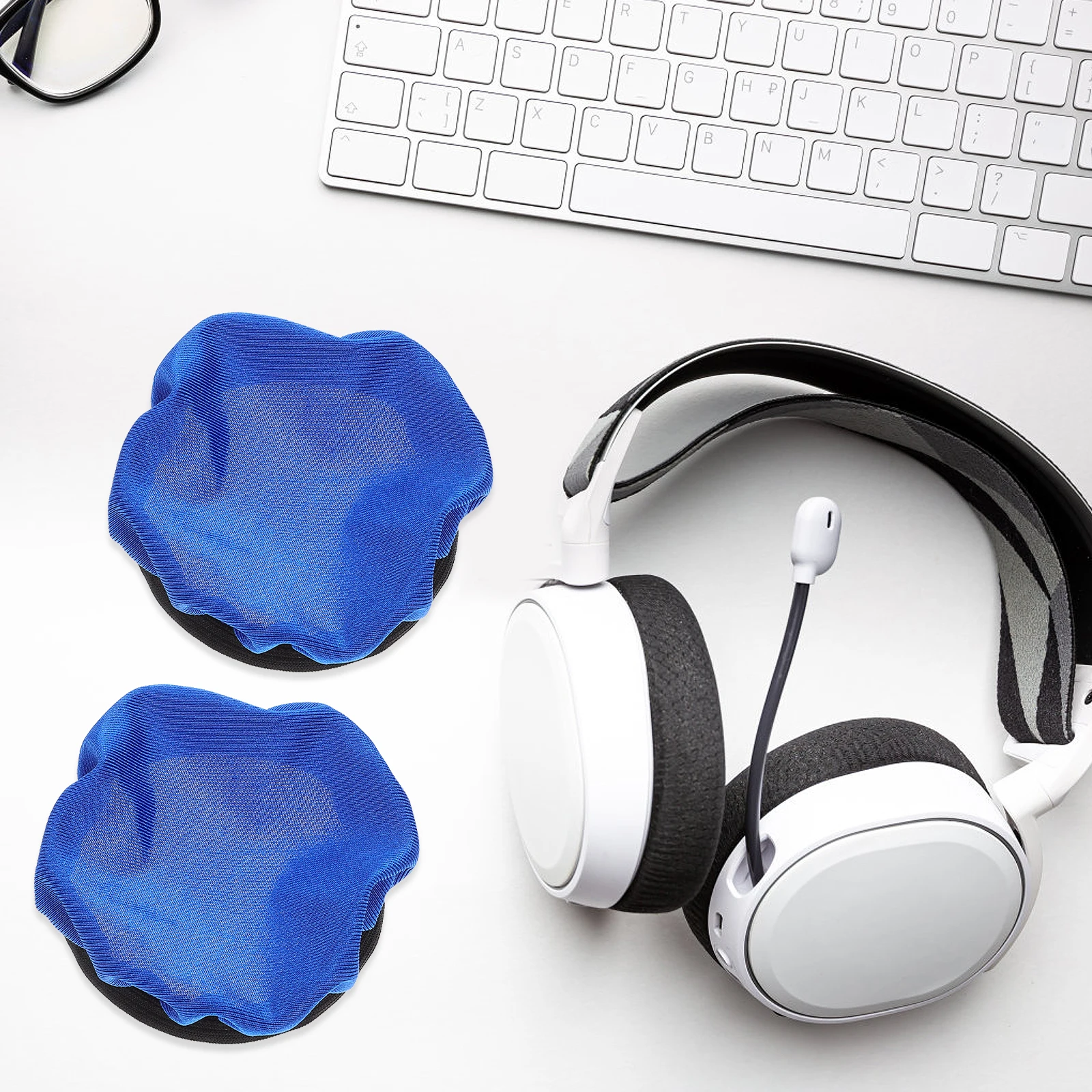

Comfortable Headset Ear Covers Non Disposable Replacement Ear Pads Headphone Protectors for Aviation Racing 2pcs
