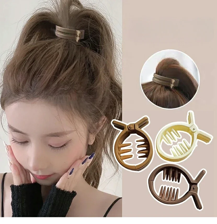 New Simple Hair Claw Girls Korean Fashion High Ponytail Clip Fixed Hairpin Claw Clip Advanced Sense Hair Accessories Headwear