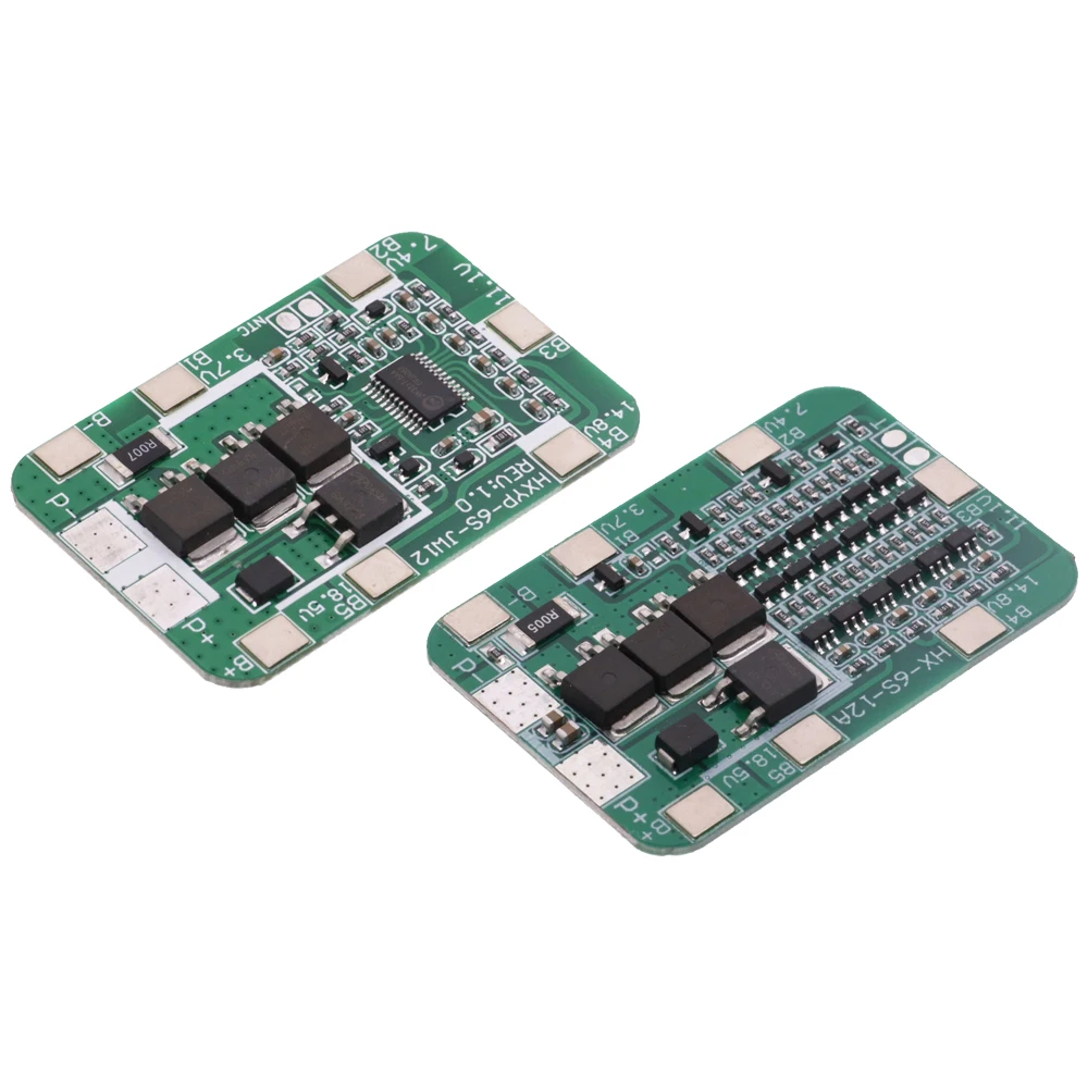 Imagem -04 - Pcb Bms Placa de Proteção para Pacote 12a 18650 Li-ion Bateria de Lítio Módulo de Célula Nova Chegada 6s 15a 25a 24v 25.2v