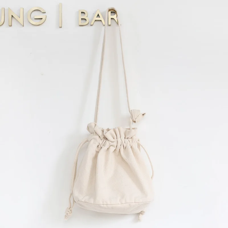 Women Drawstring Bucket Bag Nylon Crossbody Bag Tote Handbags Casual  Shoulder Purse