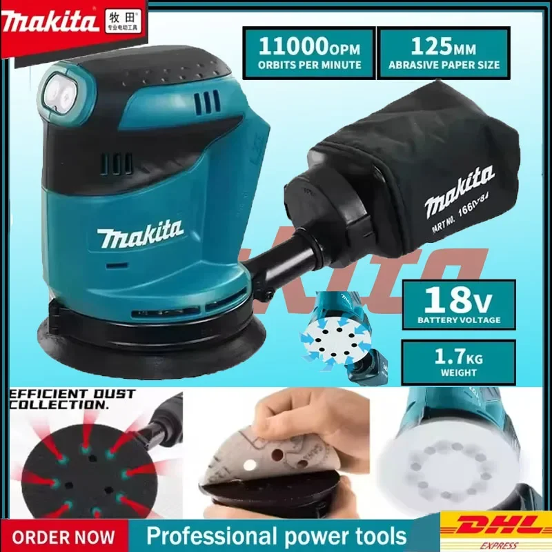 

Makita DBO180Z 18V Brushless Cordless Disc Sander for Woodworking Sanding Putty Polishing - Bare Tool for DIY And Professional U