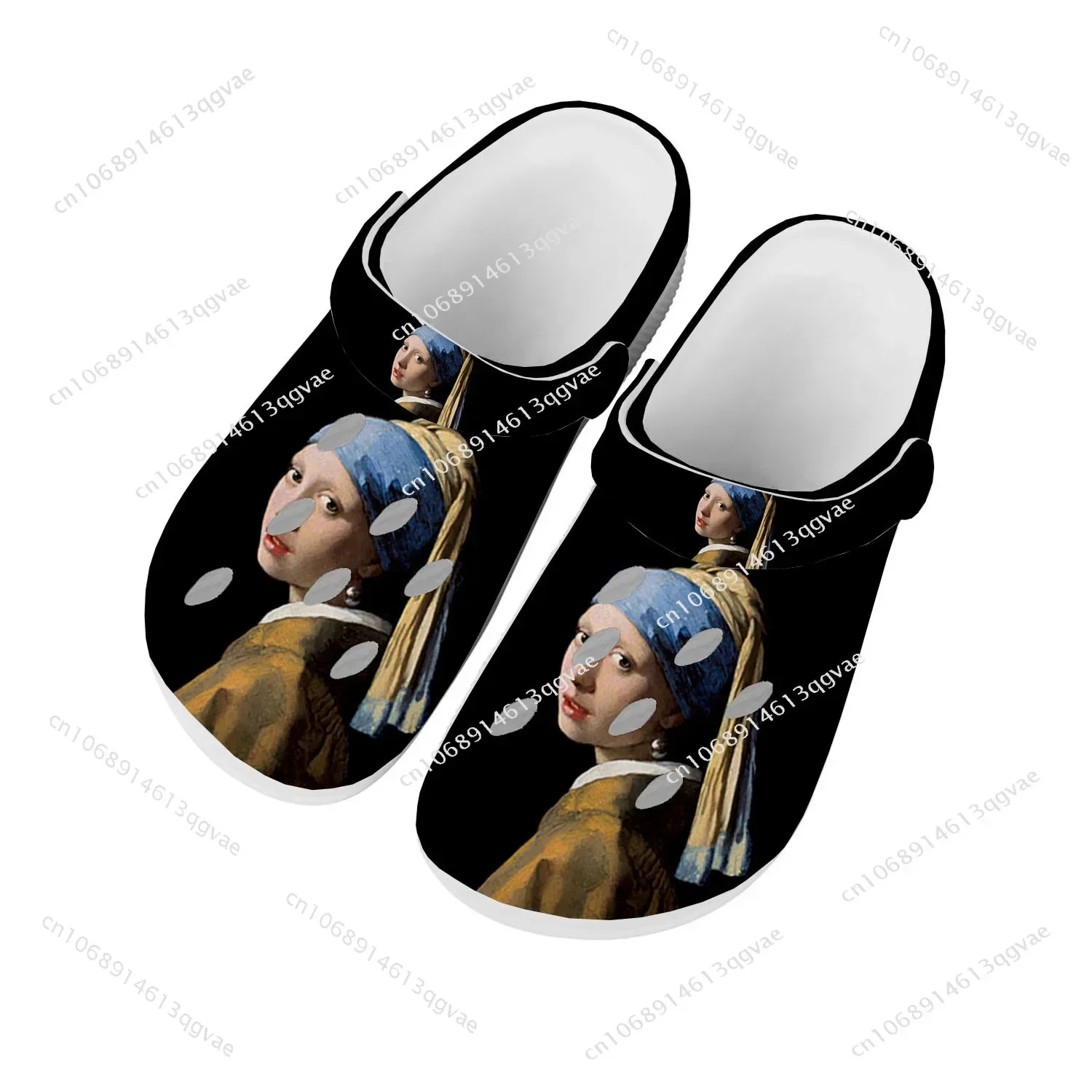 

Girl with a Pearl Earring Home Clog Mens Women Youth Boy Girl Sandals Shoes Garden Custom Breathable Shoe Beach Hole Slippers