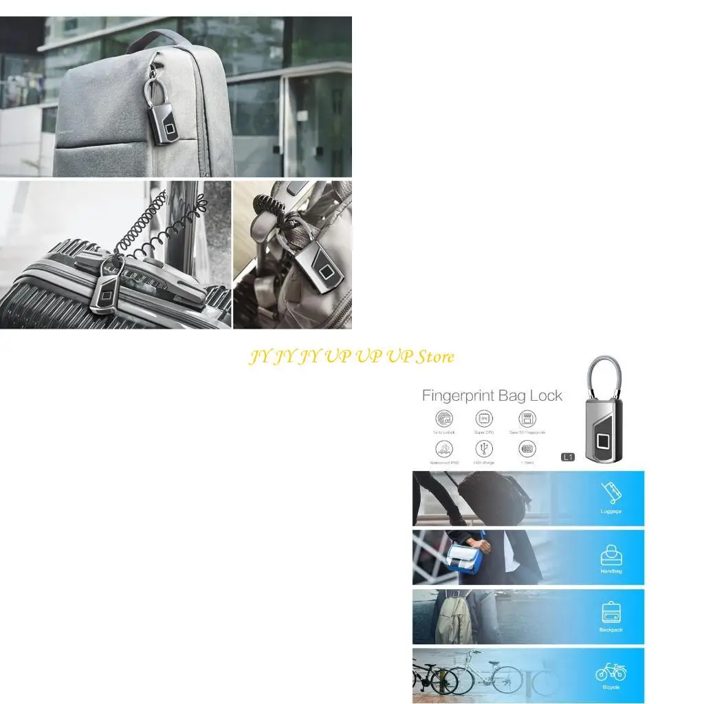 

Anti-Theft Fingerprint Padlock for Smart for Touch Lock USB Charging for Stud