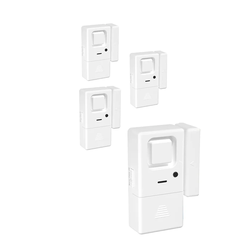 AC56-Door Window Alarms, Adjustable Volume, Chime/Alarm, Door Window Alarm Sensor For Home Security, Kids Safety 4 Pack