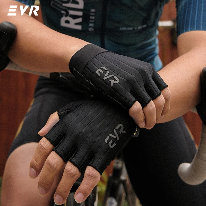 EVR Cycling Gloves Summer Mountain Bike Gloves Men's Cycling Gloves Anti-Slip Shock Absorbing Padded Half Finger Road Bike Glove