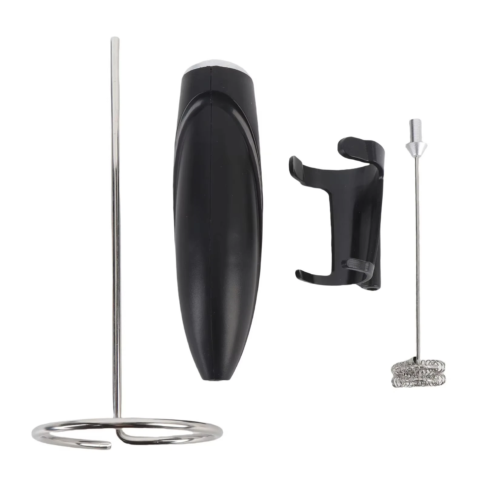 رغوة الحليب التي تعمل بالبطارية، رغوة القهوة بالحليب الكهربائية مع حامل، مضرب البيض المحمول، خلاط كهربائي متعدد الوظائف